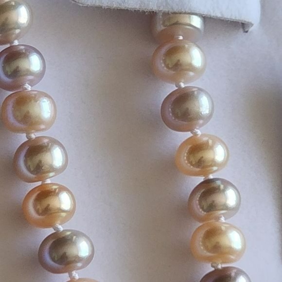 Multicolor Cultured Freshwater Pearl Necklace Bracelet Set Heart Shaped‎ Clasp - Picture 9 of 10